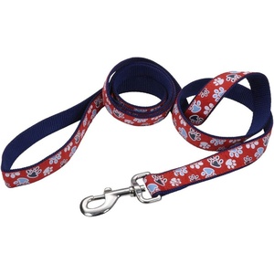 image:imageCoastal Pet Ribbon Dog Leash  Contemporary Stylish Look  Durable FadeResistant Nylon Material  Perfect for Dogs Red with Paws 1 x 06