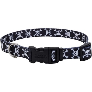 image:imageCoastal Pet Styles Adjustable Dog Collar  Stylish Patterned Fabrics  SnapLock Buckle  Adjustable Dog Collar  for Small Medium or Large Dogs  Black Skulls  34 x 1420