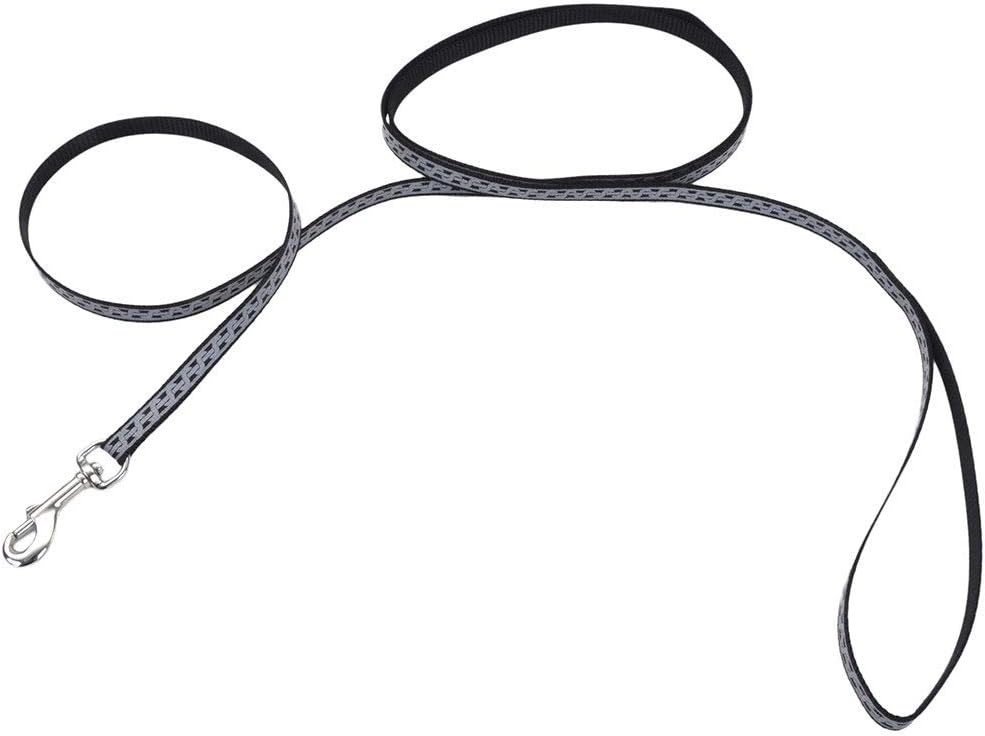 image:imageCoastal Lazer Brite Reflective OpenDesign Dog Leash Pink Zebra 58 x 06Black Chain Link