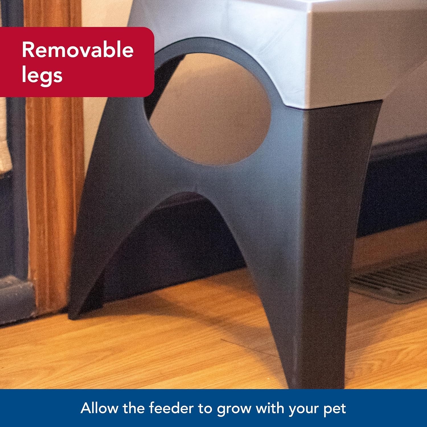 image:imageCoastal Pet Maslow Elevated Feeder Single Pack Grey and Black Medium