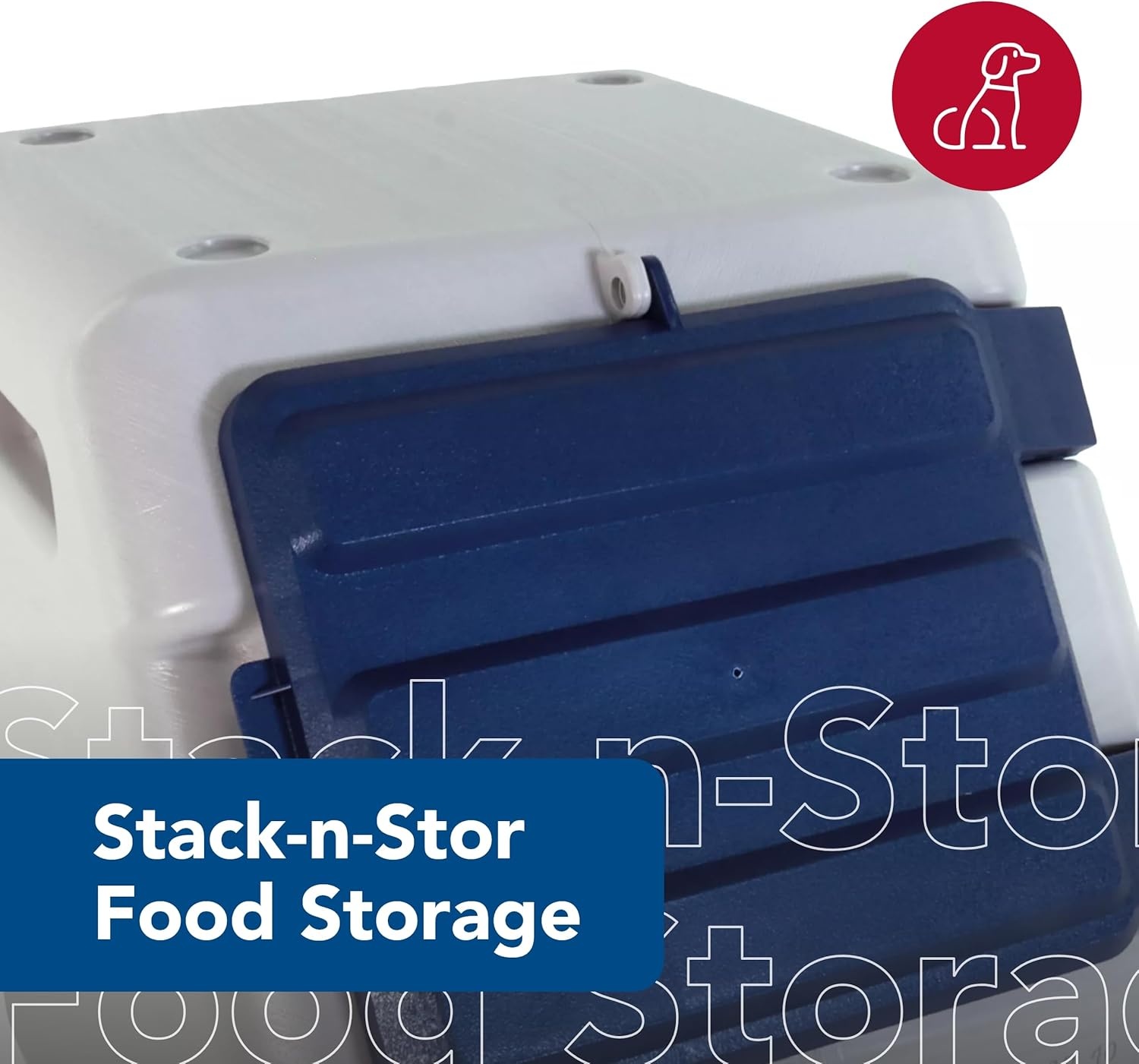 image:imageCoastal Pet Bergan StacknStor Food Storage Stackable Dog amp Cat Food keeping Container Outdoor Vault to Protect from Pests amp Weather Durable Storage Bin 24 Gallons