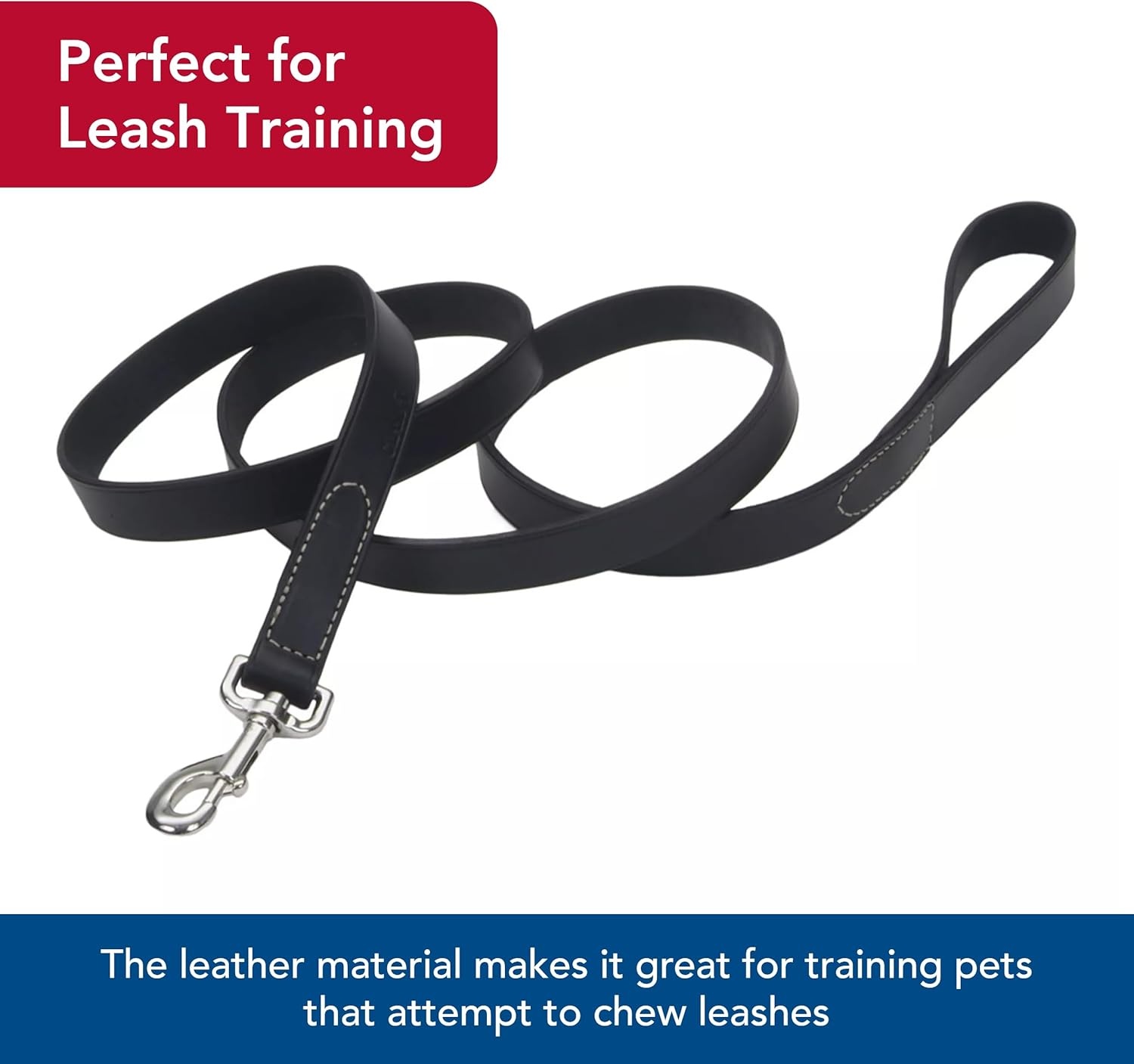 image:imageCoastal Pet Circle T Oak Tanned Leather Dog Leash Durable Dog Accessory Perfect for Leash Training Comfortable Tool for Puppies amp Dogs Made from FullGrain Leather Red 38 x 6Red
