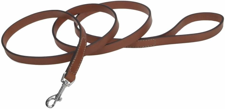 image:imageCoastal Pet Circle T Oak Tanned Leather Dog Leash Durable Dog Accessory Perfect for Leash Training Comfortable Tool for Puppies amp Dogs Made from FullGrain Leather Red 38 x 6Tan