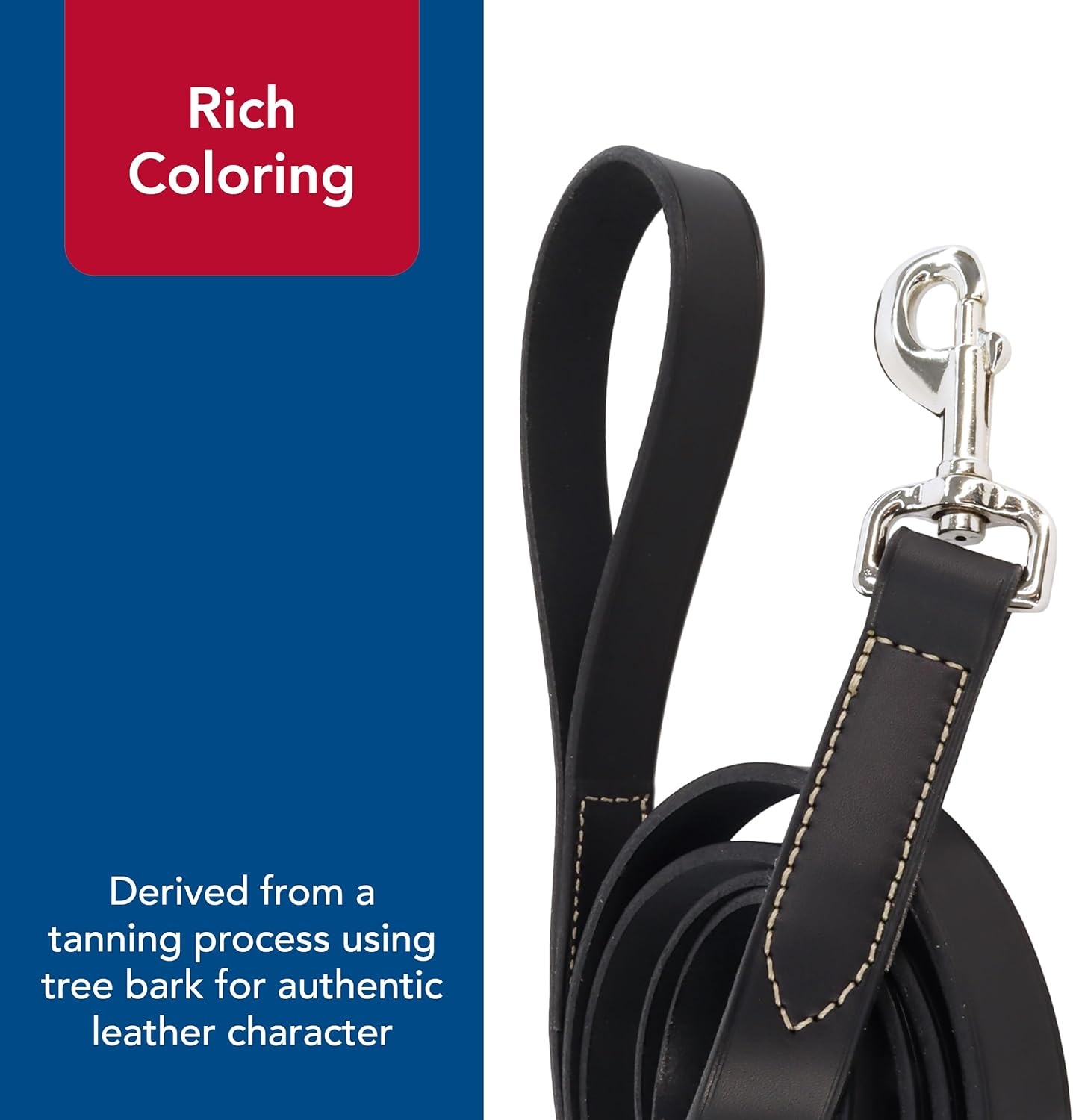 image:imageCoastal Pet Circle T Oak Tanned Leather Dog Leash Durable Dog Accessory Perfect for Leash Training Comfortable Tool for Puppies amp Dogs Made from FullGrain Leather Red 38 x 6Black