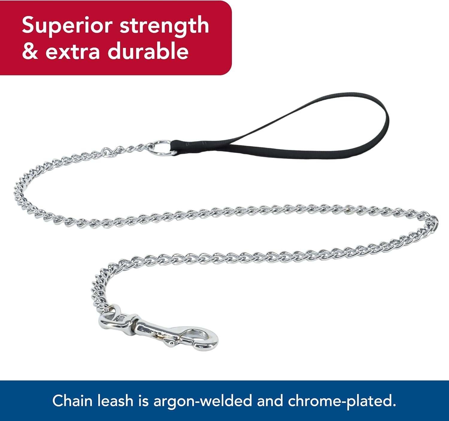 image:imageCoastal Pet Titan Chain Dog Leash with Comfortable Handle Durable Metal Dog Leash HeavyDuty Dog Leash for Puppies amp Dogs Quality Dog Supplies Black 2 mm x 4Black