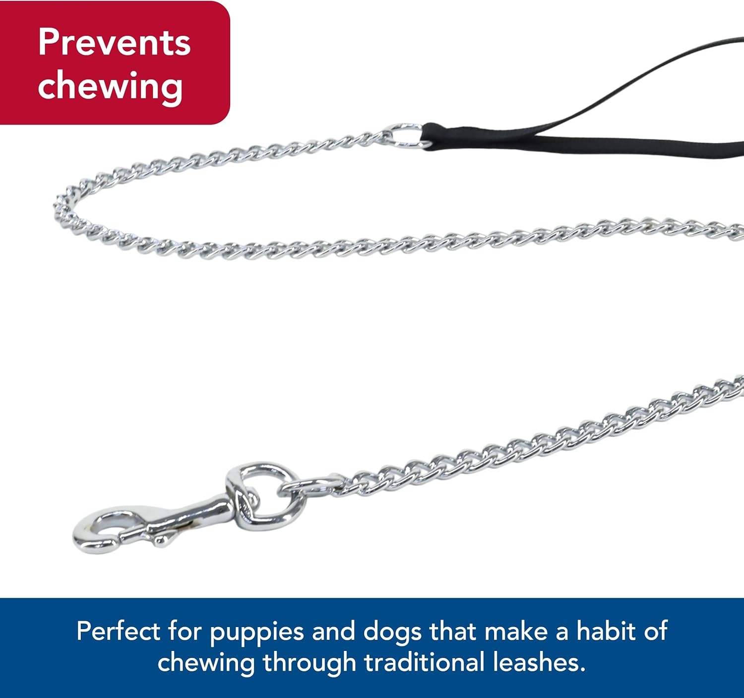 image:imageCoastal Pet Titan Chain Dog Leash with Comfortable Handle Durable Metal Dog Leash HeavyDuty Dog Leash for Puppies amp Dogs Quality Dog Supplies Black 2 mm x 4Black