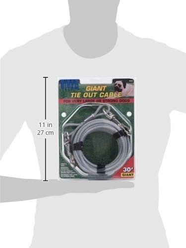image:imageCoastal Pet Titan Giant Cable Dog Tie Out HeavyDuty Dog Tie Out Cable Cable Tie Out for Dogs up to 150 lbs RustResistant Pet Tie Out Cable Quality Dog Supplies 1030 Pack of 1