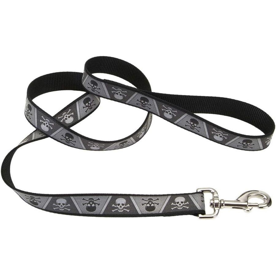 image:imageCoastal Lazer Brite Reflective Dog Leash Red Paws and Bones 1 x 06Skulls and Crossbones