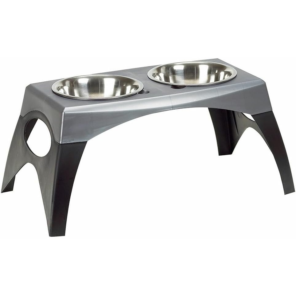 image:imageCoastal Pet Maslow Elevated Feeder Single Pack Grey and Black Medium