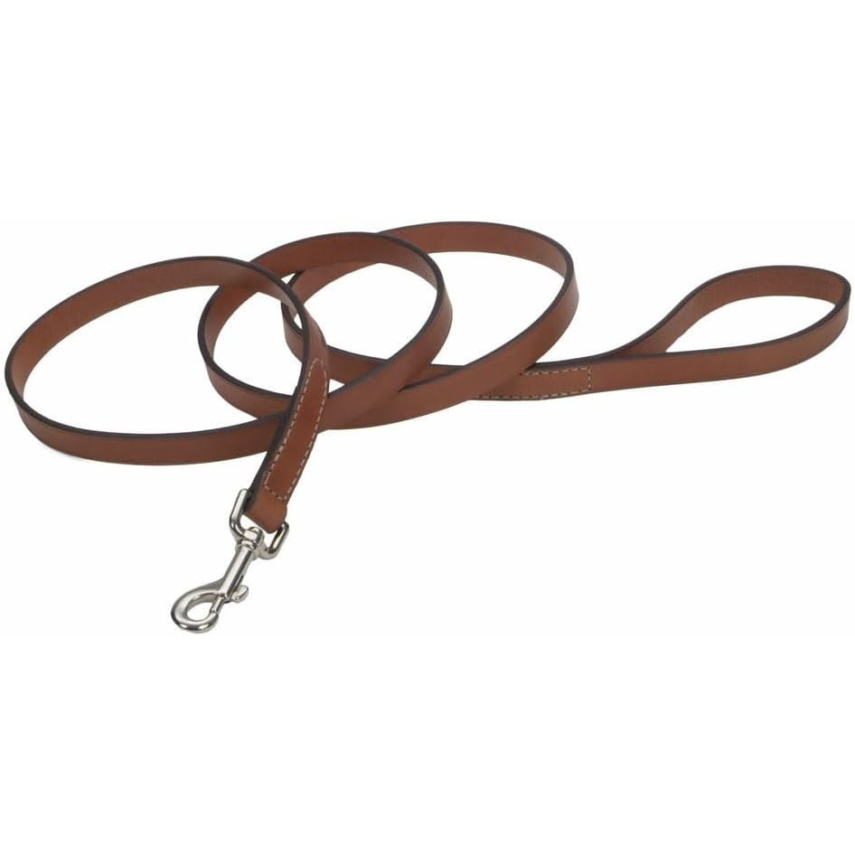 image:imageCoastal Pet Circle T Oak Tanned Leather Dog Leash Durable Dog Accessory Perfect for Leash Training Comfortable Tool for Puppies amp Dogs Made from FullGrain Leather Red 38 x 6Tan