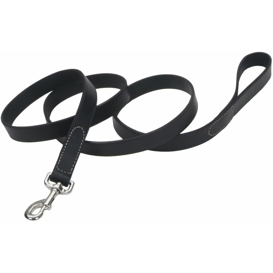 image:imageCoastal Pet Circle T Oak Tanned Leather Dog Leash Durable Dog Accessory Perfect for Leash Training Comfortable Tool for Puppies amp Dogs Made from FullGrain Leather Red 38 x 6Black