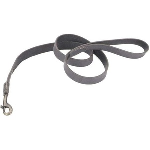 image:imageCoastal  Circle T  Rustic Leather Town Dog Leash  Chocolate Brown with Oxidized Plated Brass Hardware  38 x 6Slate Grey