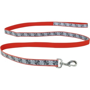 image:imageCoastal  Lazer Brite  Reflective Dog Leash Red Paws and Bones 1 x 06Red Paws and Bones