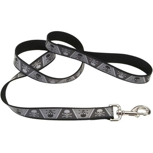 image:imageCoastal  Lazer Brite  Reflective Dog Leash Red Paws and Bones 1 x 06Skulls and Crossbones