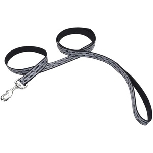 image:imageCoastal  Lazer Brite  Reflective OpenDesign Dog Leash Pink Zebra 58 x 06Black Chain Link