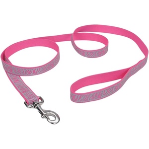 image:imageCoastal  Lazer Brite  Reflective OpenDesign Dog Leash Pink Zebra 58 x 06Pink Zebra