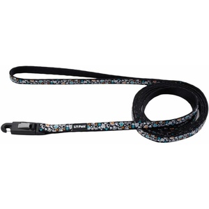 image:imageCoastal  Lil Pals Reflective Leash  ExtraNarrow Width and EZ Snap  Red with Reflective Bones and Triangles  38 x 6Teal Orange Paws