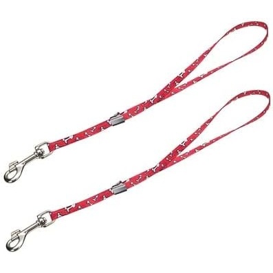 image:imageCoastal Pet Styles Adjustable Grooming Loop with Bolt Snap 38 x 18 Red Bones 2 Pack